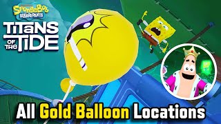 Spongebob Ans Of The Tide - All D Balloon Locations Unlock King Patrick Costume