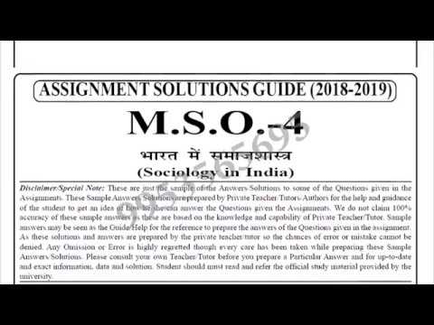 IGNOU MSO-4 solved assignment 2018-19 in hindi