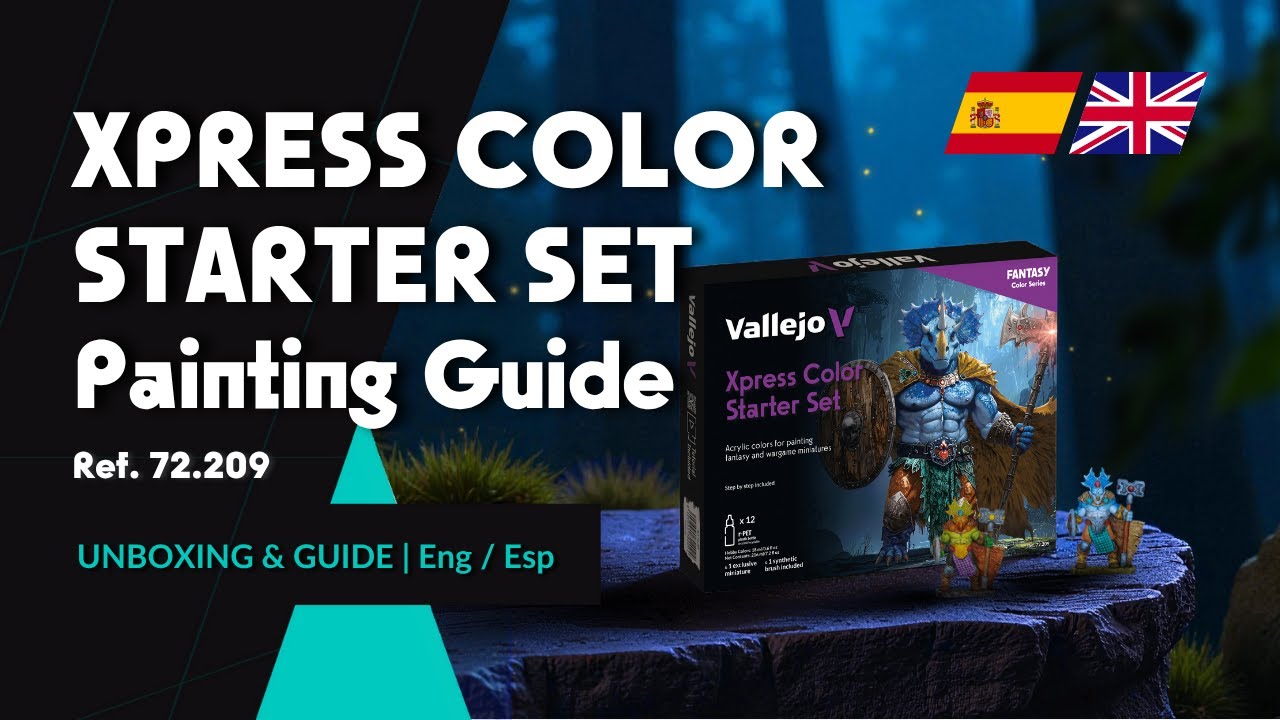 🇺🇸🇬🇧🇪🇸 XPRESS COLOR STARTER SET Ref. 72.209 | UNBOXING and SAURIO Painting Guide 🦖🖌️ [ENG + ESP Sub]