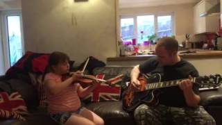Dad and daughter violin guitar 2