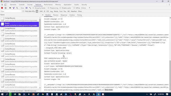 Batch Insert and Update Processing with OData V2