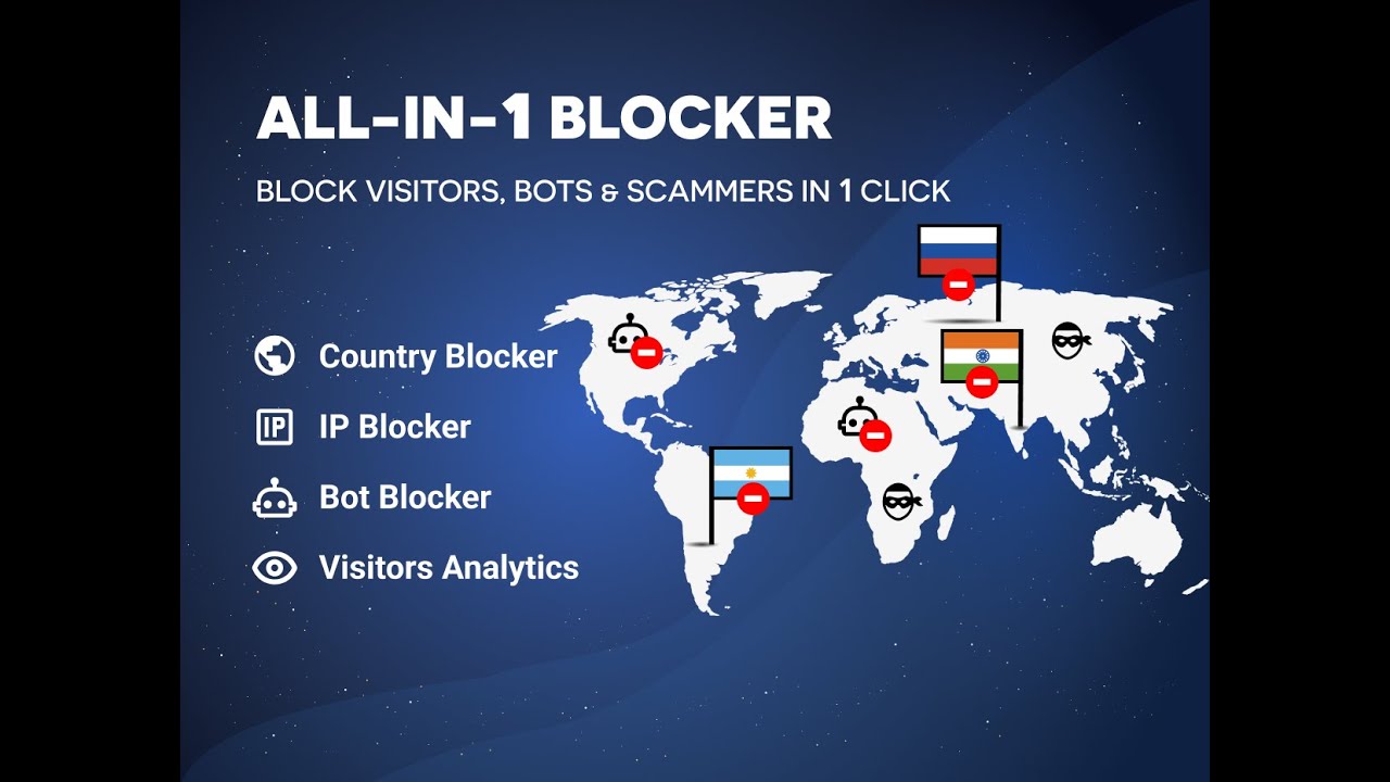 Blocked countries. Country Block.