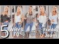 FREDDY WR.UP BOOTY LIFTING JEANS REVIEW & TRY  ON || 5 WAYS TO STYLE FREDDY JEANS || JESS & TRIBE