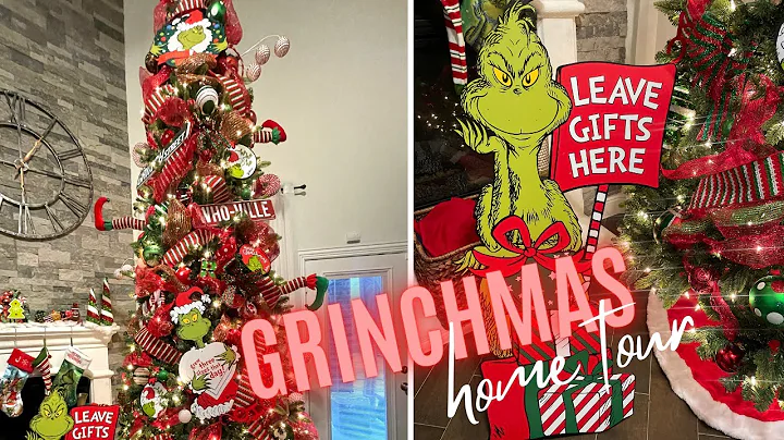 CHRISTMAS HOME TOUR 2022 | GRINCH THEMED CHRISTMAS TREE | GRINCH HOLIDAY DECOR | GRINCHMAS
