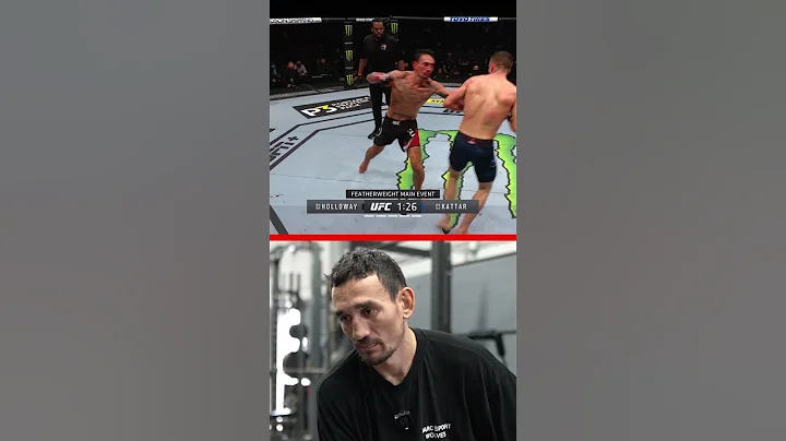 Max Holloway rewatches his fight against Calvin Kattar 👀