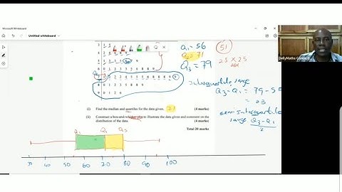 Csec-CXC Add Maths May 2014 Paper 2 Q 7B  Statistics #cxc #csec #maths #mathematics #addmaths