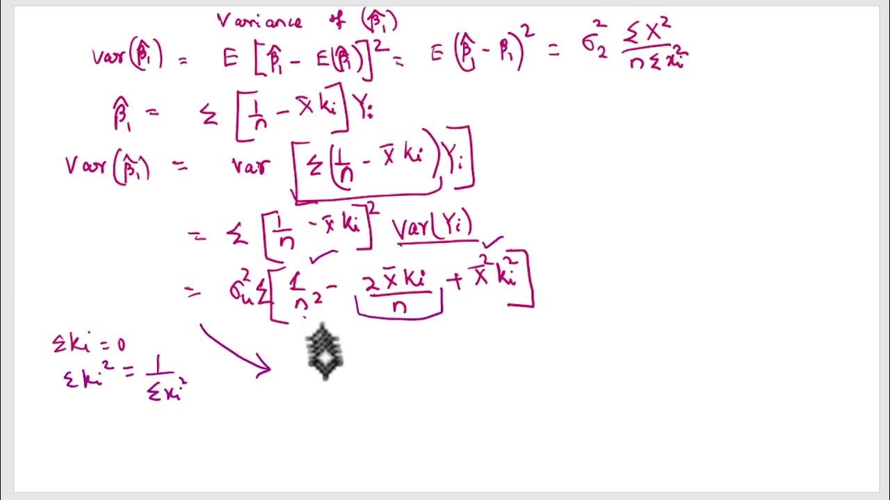 Understanding variance of ols estimator intercept unbiasedness of
