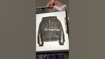PROCREATE TUTORIAL for beginners zipper arms hoodie #shorts