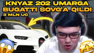 😱UMAR SHO'KDA😱 / KNYAZ 202 UMARGA BUGATTI TASHADI🤩 / - 3MLN UC🥶😧