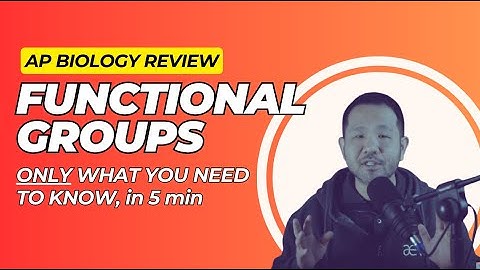 What the FUNCTIONAL GROUPS are for in AP Biology! A recap of Unit 1!