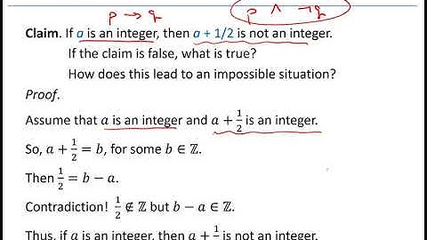 Math 225 - 2.5 Contradiction and the Pigeonhole Principle (part 1 - proof by contradiction)
