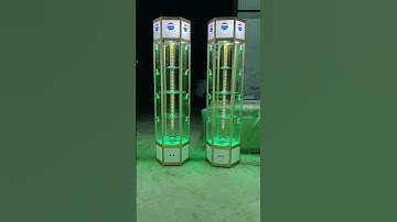 Aluminum alloy glass cabinet rotating with lights
