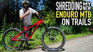 SHREDDING TRAILS ON MY ENDURO BIKE FOR THE FIRST TIME// ROGATE DH BIKEPARK