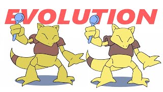 ABRA - Evolution Normal and Shiny, Pokemon Transformation Animation - Kadabra, Alakazam