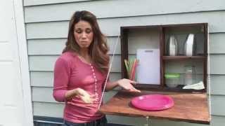 Fold Down Outdoor Serving Station Project Tutorial Build your own outdoor serving station! Easy tutorial from Ana White! Get the free plans with cut list and shopping list here: