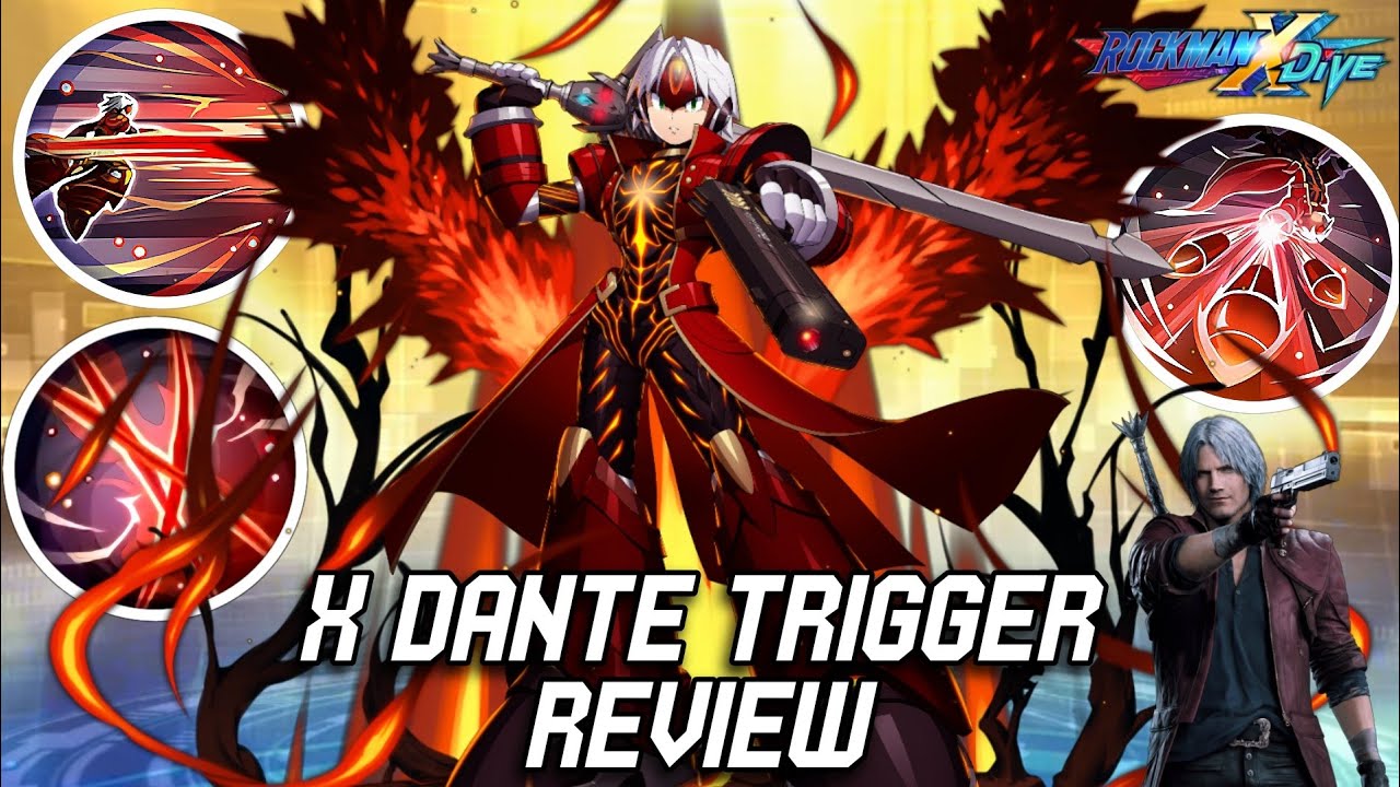 Megaman X Dive X Dante Trigger Review + PVP Com Esse Personagem