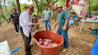 Así se colabora para hacer una comida en La Muralla Vieja Putla Oaxaca 