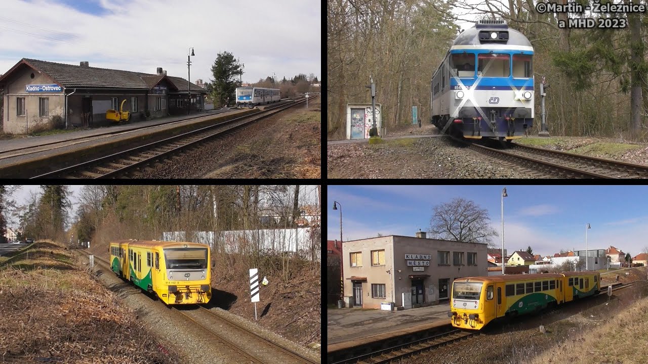 vlaky na trati 093 - úsek Kladno-Ostrovec - Kladno / 12.03.2023