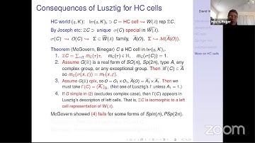 David Vogan (MIT): Weyl group representations and Harish-Chandra cells