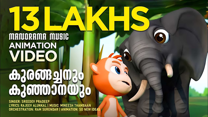 Kurangachanum Kunjanayum | Animation Song Video | Sreedev Pradeep | Rajeev Alunkal| Mineesh Thambaan