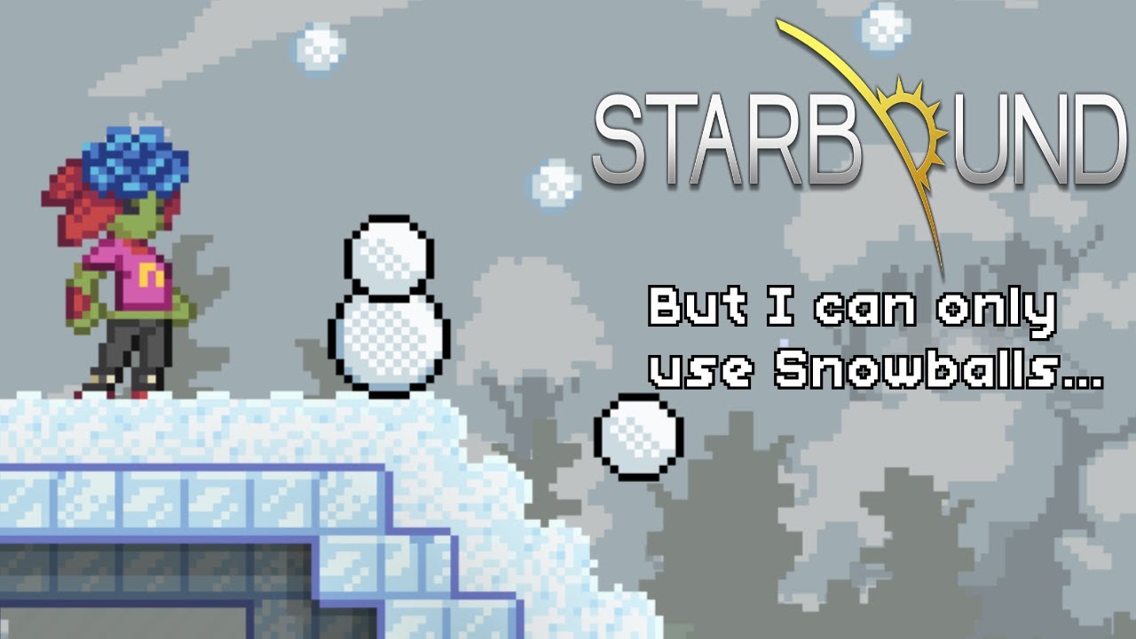 Starbound: Can I beat this game with only using snowballs? Part 6 (fighting the bone dragon)