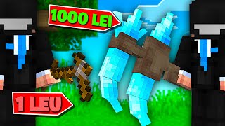 Minecraft dar am PICKAXE de 1 LEU vs 1000 de LEI ! *E PREA OP*