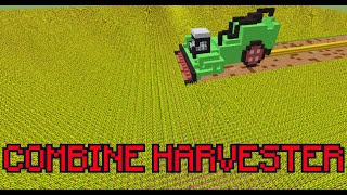 working Combine Harvester in Vanilla Minecraft ! ( No Mods )