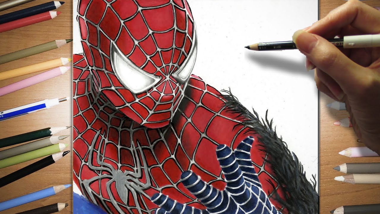 Spider Man Drawing Tutorial  How to draw Spider Man step by step