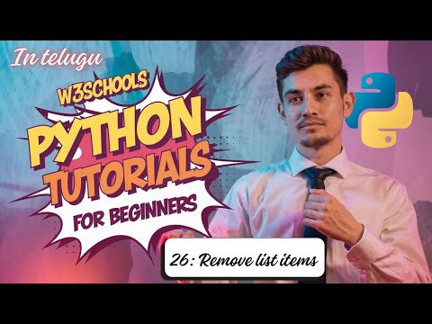 Remove List Items in Python | remove(), pop(), del, clear() Explained (Telugu)