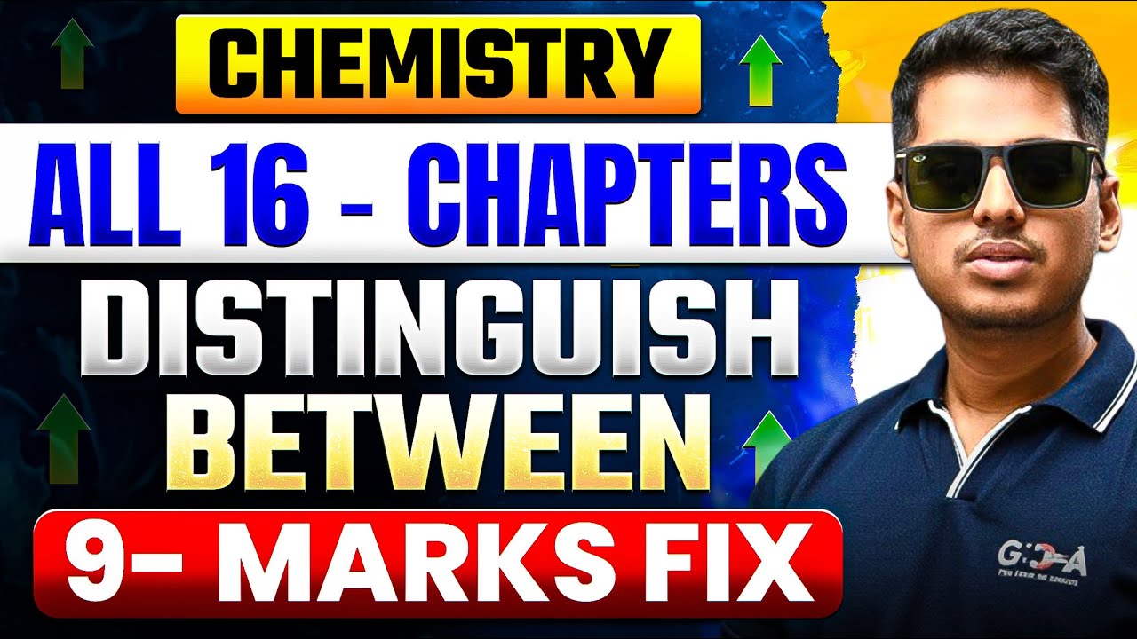 Distinguish Between – Class 12 Chemistry ( HSC Board ) By :- Abhishek Sir Chemistry ASC