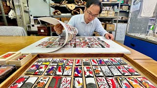 The process of mass producing Hanafuda. Inside the Production Process of japanese playing cards.