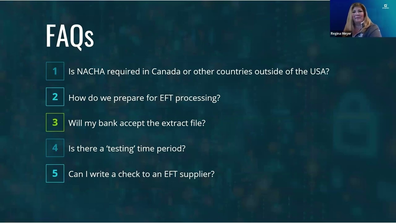 Syspro EFT and NACHA