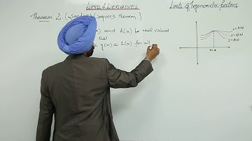 Class 11th I Maths I CBSE I Chapter I Theorem II Sandwich Theorem   Limit of trigonometric functions