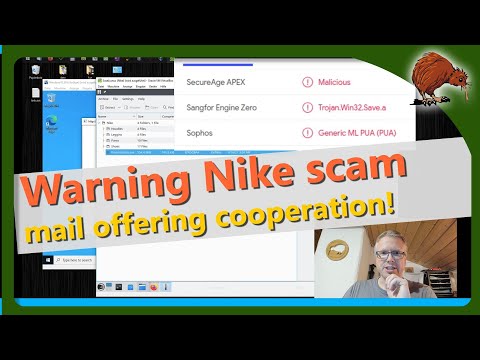 Warning malware scam: Nike offers cooperation jobs mail