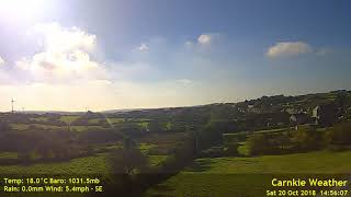 Carnkie Weather Timelapse - 20th October 2018