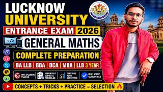 Time , Speed and Distance | Lucknow University Entrance 2026 General Maths  (BA LLB, BBA, BCA, MBA,)