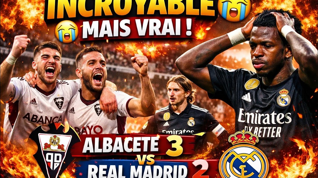 Albacete 3 vs 2 Real Madrid (copa del rey ) 