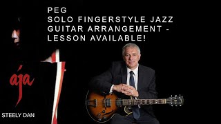 Peg - Steely Dan - fingerstyle guitar - lesson available guitar tab & chords by Jake Reichbart. PDF & Guitar Pro tabs.