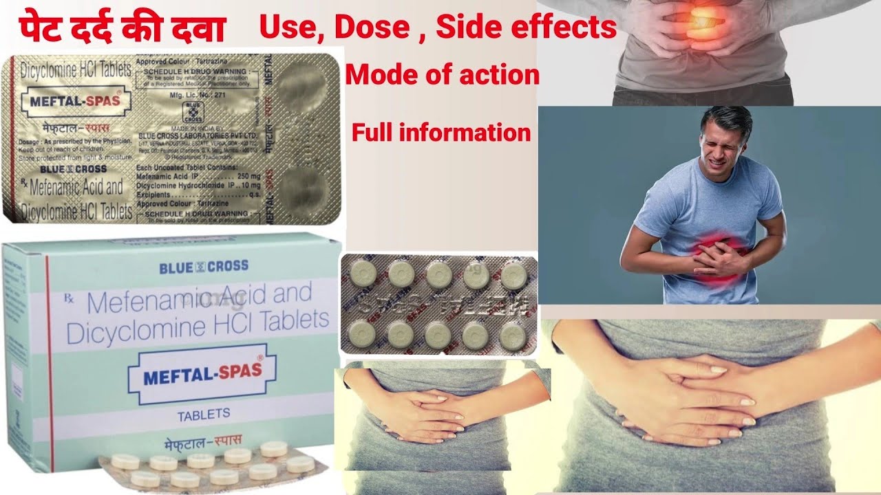 Meftal-Spas Dicyclomine 10mg & Mefenamic Acid 250mg Tablets, Blue Cross  Laboratories Ltd, Treatment: Menstrual Pain