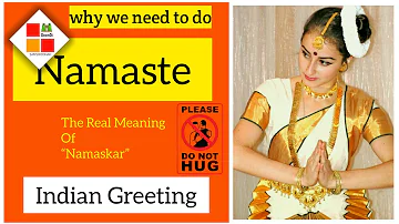 Goodbye handshake, welcome Namaste, worlds new greeting- Indian namaste. Namaste meaning In English.