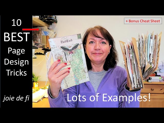 10  BEST Junk Journal Page Design Tricks 😮 TUTORIAL + Bonus Cheat Sheet class=