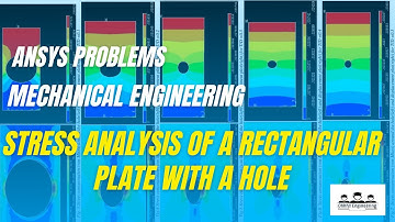 Stress Analysis of a Rectangular Plate With a Hole-Ansys Problems-Mechanical Engineering-VTU