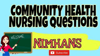 Community Health Nursing Questions|| NIMHANS Exam 2019 screenshot 2