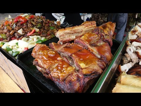 London. The Street Food Market at Acklam Village, Portobello Road