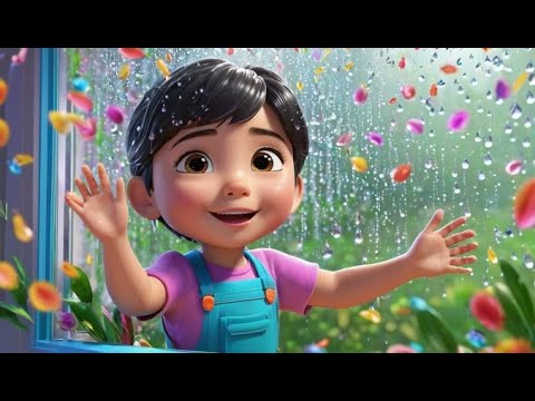 قطرات المطر الراقصة على نافذتي أغنية أطفال بالعربية موسيقى للأطفال أغاني للرضع