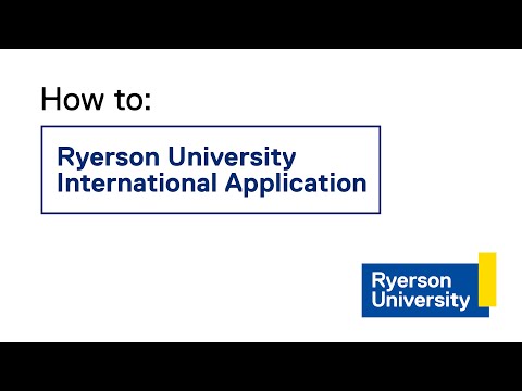 How to: Toronto Metropolitan University International Application