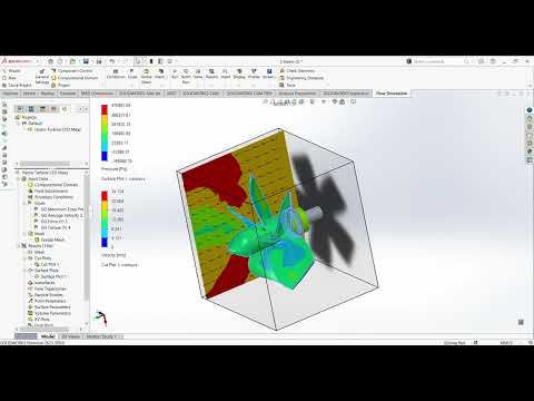 Kaplan Turbine and Flow Trajectory Analysis using SolidWorks 2021 - YouTube