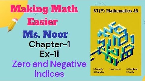 STP Mathematics 3A Grade-8 Chapter-1 Ex-1i: Zero and Negative Indices