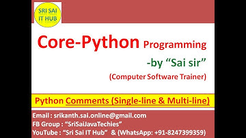 Python Comments || Python Single Line Comment || Python Multi Line Comment || #43