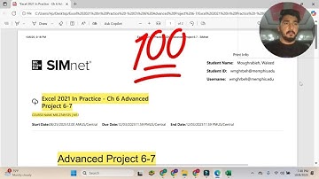 Excel 2021 In Practice - Ch 6 Advanced Project 6-7  #advancedproject6-7 #InPracticeCh6